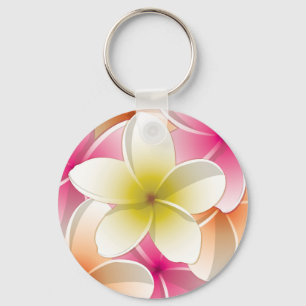 Llavero Flores brillantes de Frangipani/ Plumeria