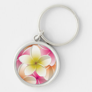 Llavero Flores brillantes de Frangipani/ Plumeria