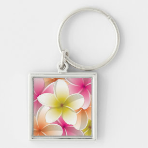 Llavero Flores brillantes de Frangipani/ Plumeria