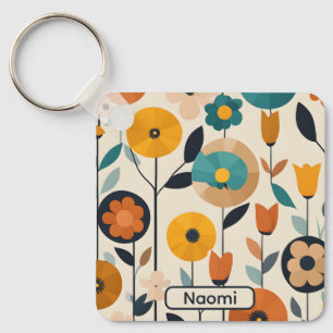 Llavero Flores Coloridas Arte Pop MCM