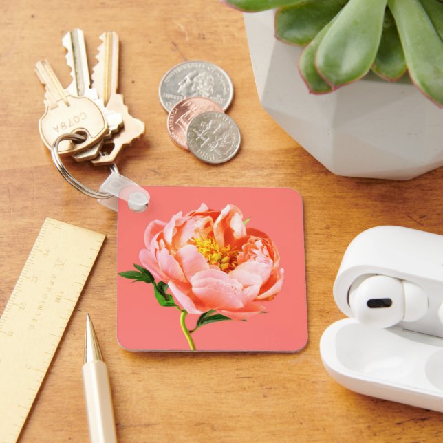 Llavero Flores | Coral Peony Blossom (Escritorio )
