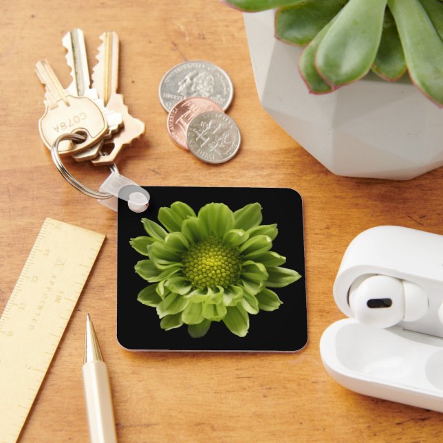 Llavero Flores | Crisantemo verde (Escritorio )