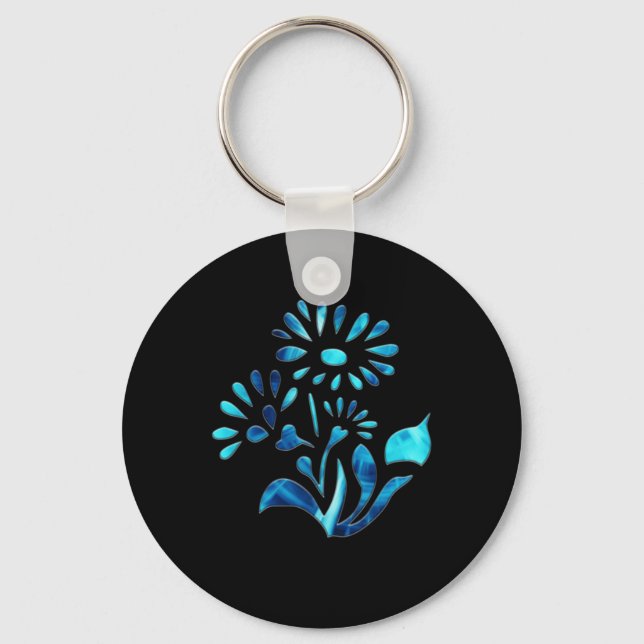 Llavero Flores de agua dos Pegatinas (Anverso)