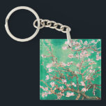 Llavero Flores de almendra de Van Gogh verde<br><div class="desc">Flores de almendras verdes suaves de Vincent Van Gogh alteración del color copyright 2Sweet4wordsDiseños/ PureVintage Love Soft Green Almond Blossoms para un toque artístico al estilo personal, Wedding Party, Baby Shower, regalos de oficina o Fiesta de primavera: Celebre sus ocasiones especiales con la belleza encantadora de las flores de almendras...</div>