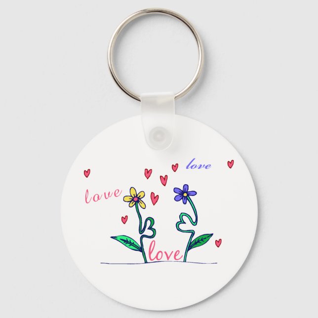 Llavero Flores de amor (Anverso)