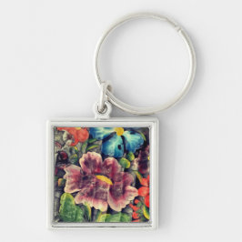Llavero Flores de Arte Popular en Flor