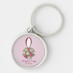 Llavero Flores de boda personalizadas Rose Bouquet Keychai