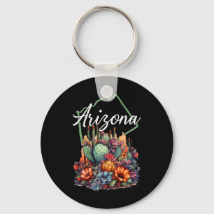 Llavero Flores de cactus en flor de Arizona genial al aire