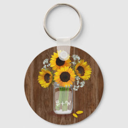 Llavero Flores de campo en Mason Jar