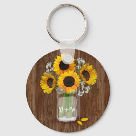 Llavero Flores de campo en Mason Jar