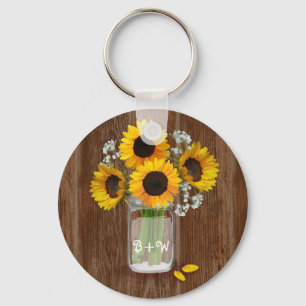 Llavero Flores de campo en Mason Jar