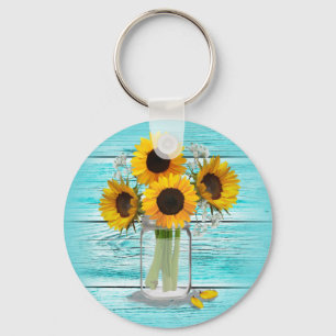 Llavero Flores de campo en Mason Jar