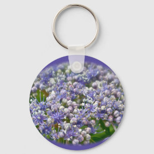 Llavero Flores de capucha azul de encaje Hydrangea