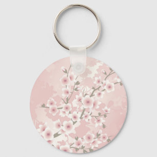 Llavero Flores de cerezo rosadas Vintage Blush