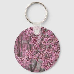 Llavero Flores de cerezo Sakura rosadas flotando