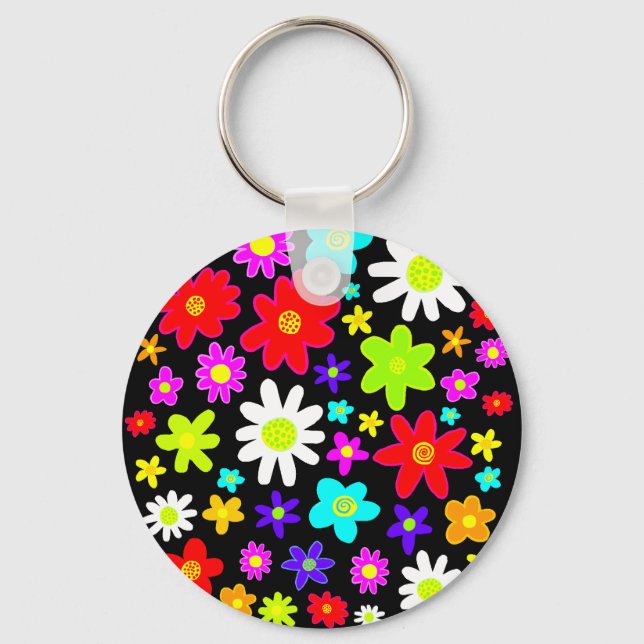 Llavero Flores de colores (Anverso)