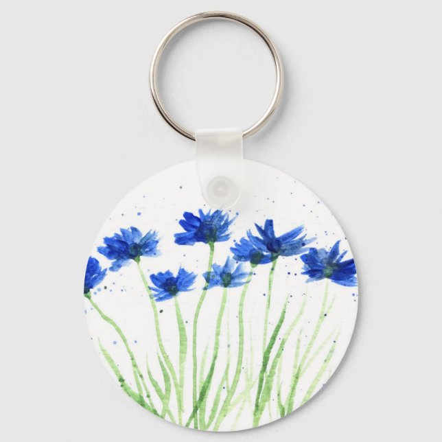 Llavero Flores de cornflores (Anverso)