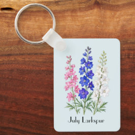 Llavero Flores de Delphinium de Julio
