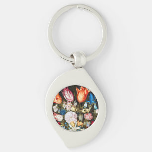Llavero Flores de época en un vaso de Ambrosius Bosschaer