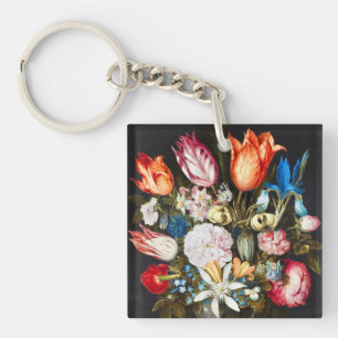 Llavero Flores de época en un vaso de Ambrosius Bosschaer