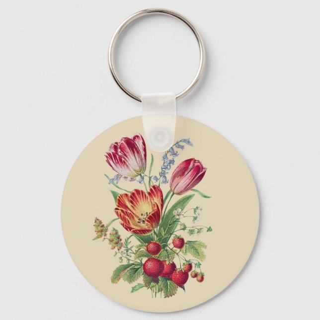 Llavero Flores de época I (Anverso)