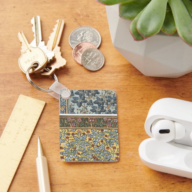 Llavero Flores de geranio salvaje de estilo Art Nouveau vi (Escritorio )