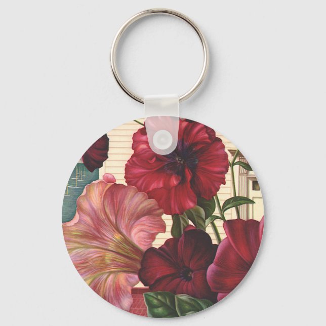 Llavero Flores de gloria de la vieja mañana en el jardín (Anverso)