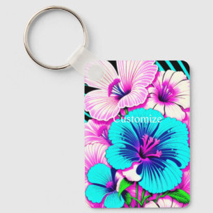 Llavero Flores de Hibiscus multicolores Thunder_Cove