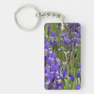 Llavero Flores de Iris Morado Naturaleza Plantas Fotografí