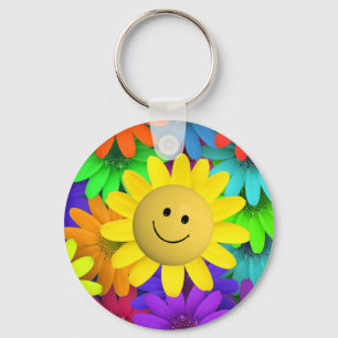Llavero Flores de la cara alegres