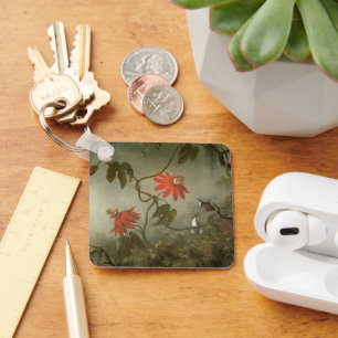 Llavero Flores de la Pasión y Colibríes de Martin J Heade