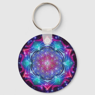 Llavero FLORES DE LA VIDA/Blume des Lebens Mandala IV Squa