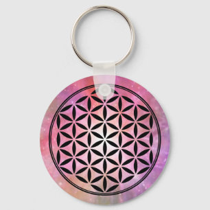 Llavero FLORES DE LA VIDA - Símbolo sagrado de geometría c