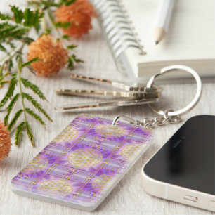 Llavero FLORES DE LA VIDA - Yantra patrón ininterrumpido