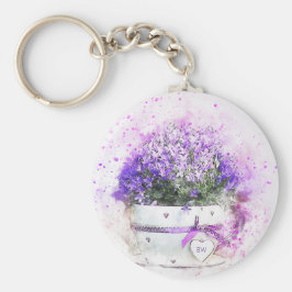 Llavero Flores de lavanda personalizadas