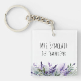 Llavero Flores de lavanda personalizadas Agradecimiento a 