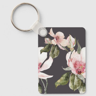 Llavero Flores de magnolia y pájaros maravillosos
