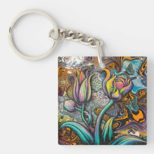 Llavero Flores de Mandala