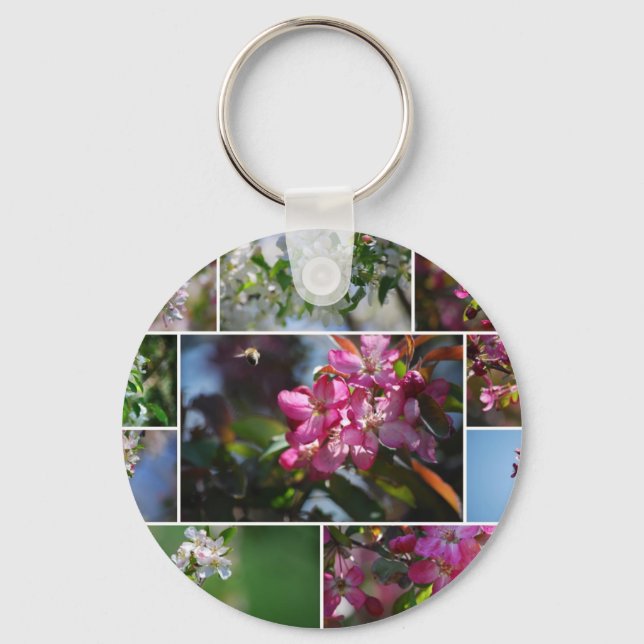 Llavero Flores de manzana y abejas melíferas (Anverso)