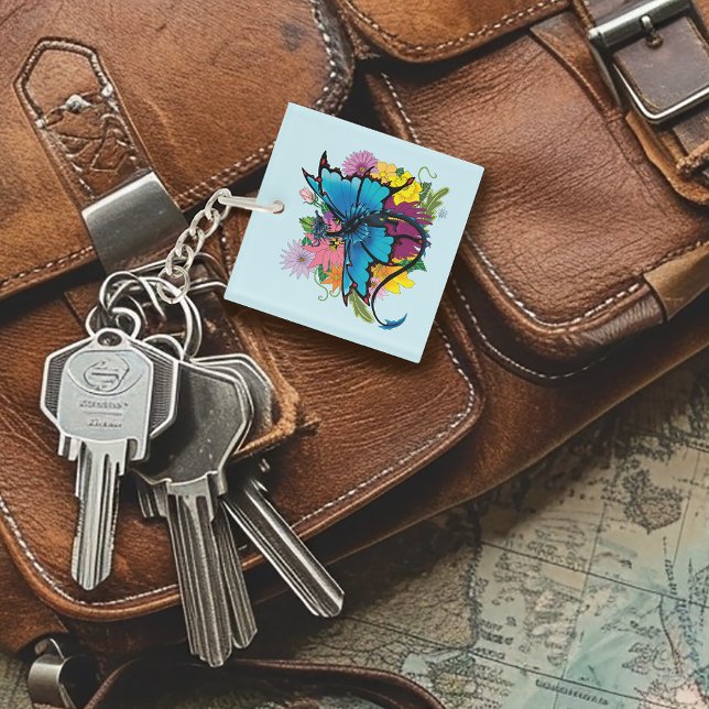 Llavero Flores de mariposa azul Dragon (Subido por el creador)