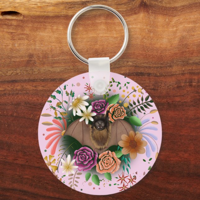 Llavero Flores de murciélago Floral Botánica (Reverso )
