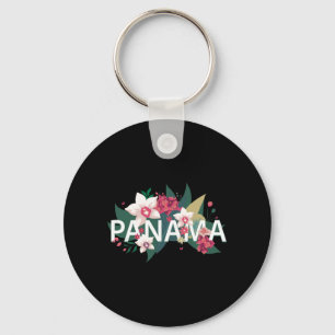 Llavero Flores de Panamá - Boho minimalista de estilo vint