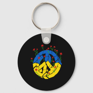 Llavero Flores de Paz de la Bandera de Ucrania
