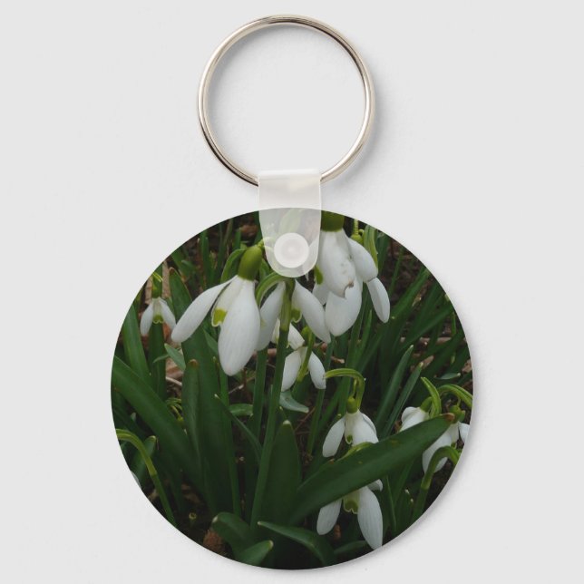 Llavero Flores de Primavera Blanca (Galanthus) (Anverso)