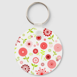 Llavero Flores de primavera rojas curas