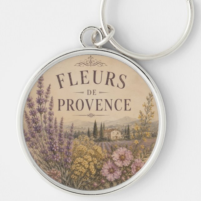 llavero flores de provenza (Frente)
