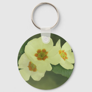 Llavero Flores de rosa amarilla suave