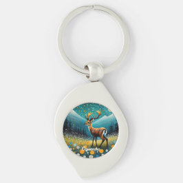 Llavero Flores de venado de maíz pradera fantasía