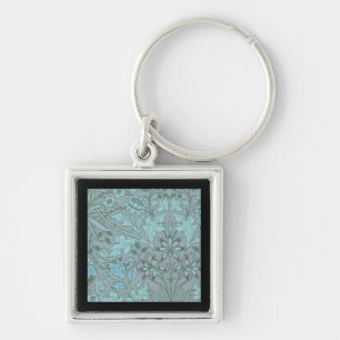 Llavero Flores Decorativas de Azul Pastel