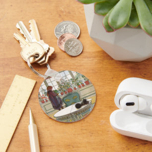 Llavero Flores en el Windowsill por Carl Larsson